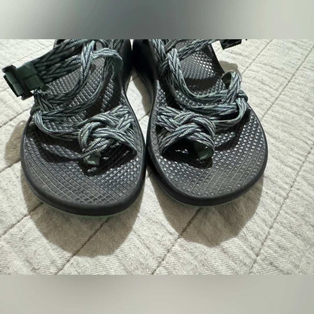 Chaco Black and Green Women's Sandals